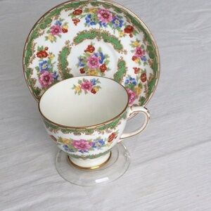 Vintage Old Royal China Cup & Saucer has a beautiful design,makes it special.